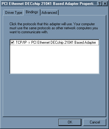 PCI DECchip 21041 adapter properties - bindings
